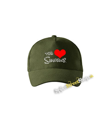 I LOVE THE SIMPSONS - zelená šiltovka vo farbe "military green"