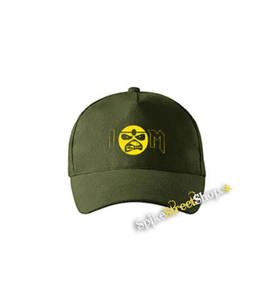 IRON MAIDEN - I Love Iron Maiden Yellow Eddie - zelená šiltovka vo farbe "military green"