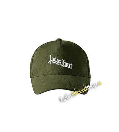 JUDAS PRIEST - Classic Logo - zelená šiltovka vo farbe "military green"