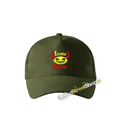 LEMON DEMON - Logo - zelená šiltovka vo farbe "military green"