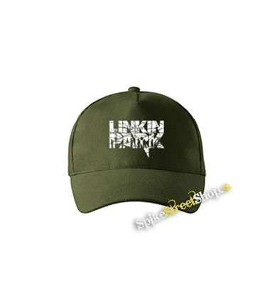 LINKIN PARK - Logo & Band - zelená šiltovka vo farbe "military green"