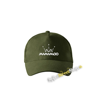 MAMAMOO Logo - zelená šiltovka vo farbe "military green"