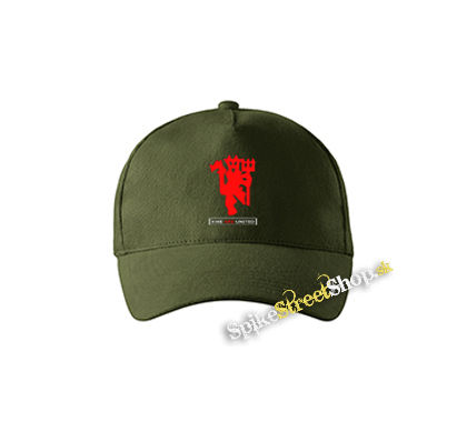 MANCHESTER UNITED - We Are United - zelená šiltovka vo farbe "military green"
