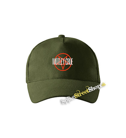 MOTLEY CRUE - Logo Pentagram - zelená šiltovka vo farbe "military green"