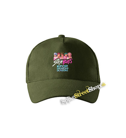 SAJA BOYS - Kpop Demon Hunters - zelená šiltovka vo farbe "military green"