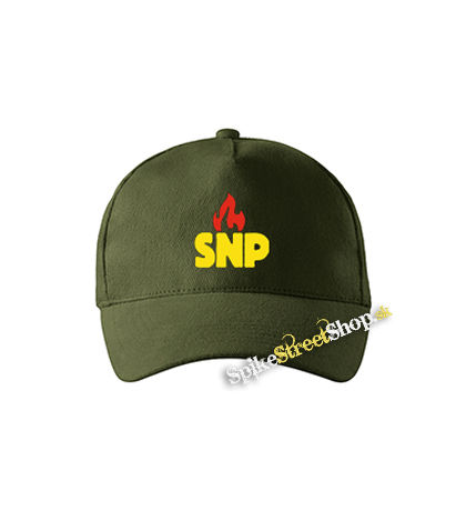 SNP - Slovenské Národné Povstanie - zelená šiltovka vo farbe "military green"