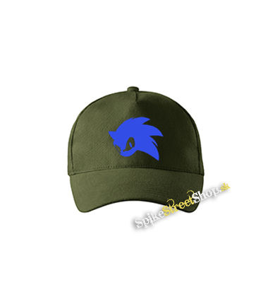 SONIC THE HEDGEHOG - Face - zelená šiltovka vo farbe "military green"