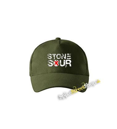 STONE SOUR - Logo - zelená šiltovka vo farbe "military green"