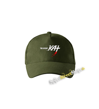THE GREAT KAT - Logo - zelená šiltovka vo farbe "military green"