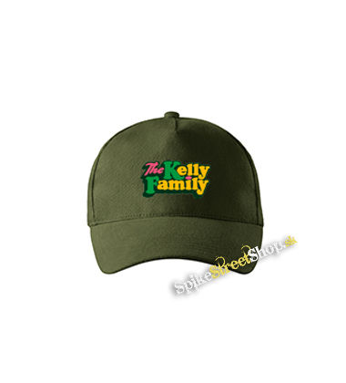 THE KELLY FAMILY - Logo Colour - zelená šiltovka vo farbe "military green"
