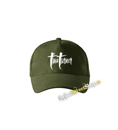 TINA TURNER - Logo - zelená šiltovka vo farbe "military green"