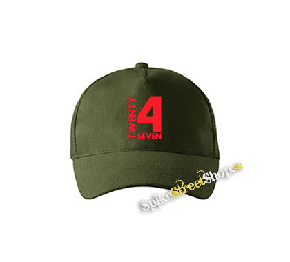 TWENTY FOR SEVEN - Logo - zelená šiltovka vo farbe "military green"