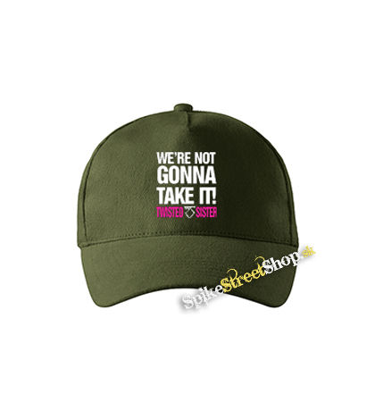 TWISTED SISTER - Were Not Gonna Take It - zelená šiltovka vo farbe "military green"