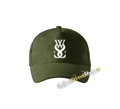 WHILE SHE SLEEPS - Sign - zelená šiltovka vo farbe "military green"