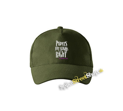 YUNGBLUD - Parents Aint Always Right - zelená šiltovka vo farbe "military green"