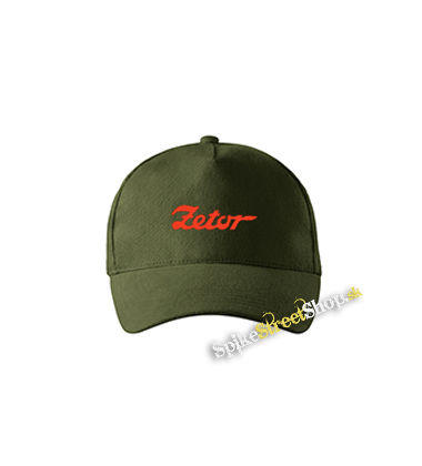 ZETOR - Red Logo - zelená šiltovka vo farbe "military green"