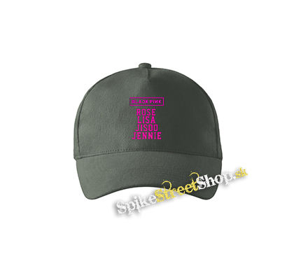 BLACKPINK - Logo And Names - šiltovka vo farbe "tmavá bridlica"