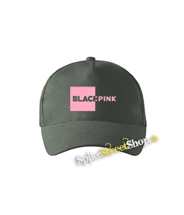 BLACKPINK - Pink Square Crest - šiltovka vo farbe "tmavá bridlica"
