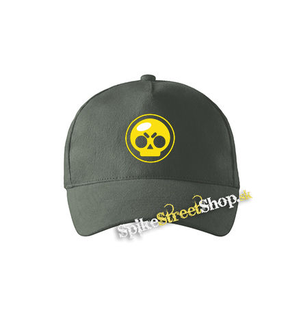 BRAWL STARS - Yellow Skull - šiltovka vo farbe "tmavá bridlica"
