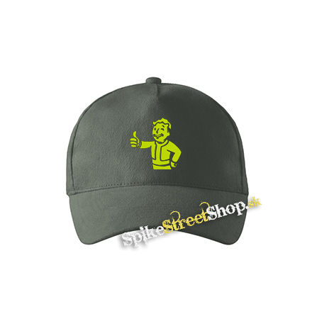 FALLOUT - Vault Boy Green - šiltovka vo farbe "tmavá bridlica"