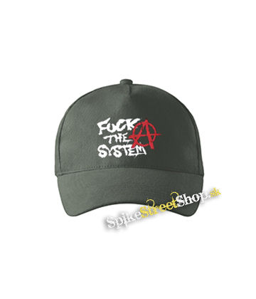 FUCK THE SYSTEM - šiltovka vo farbe "tmavá bridlica"