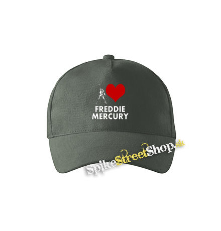 I LOVE FREDDIE MERCURY - šiltovka vo farbe "tmavá bridlica"