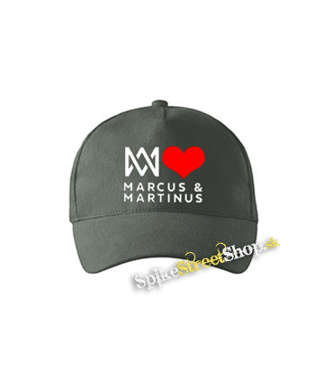 I LOVE MARCUS & MARTINUS - Motive 1 - šiltovka vo farbe "tmavá bridlica"