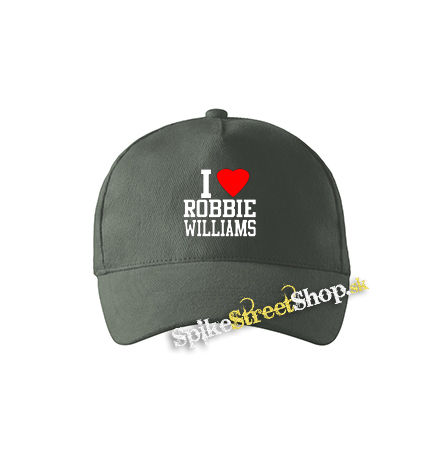 I LOVE ROBBIE WILLIAMS - šiltovka vo farbe "tmavá bridlica"