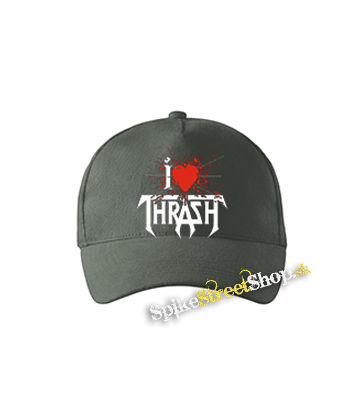I LOVE THRASH - šiltovka vo farbe "tmavá bridlica"