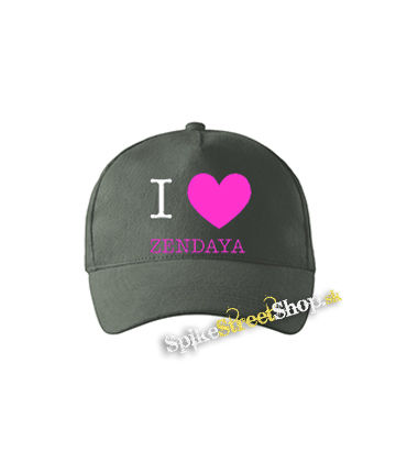 I LOVE ZENDAYA - šiltovka vo farbe "tmavá bridlica"