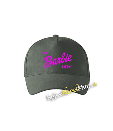 ITS BARBIE BITCH - Logo Ruzove - šiltovka vo farbe "tmavá bridlica"