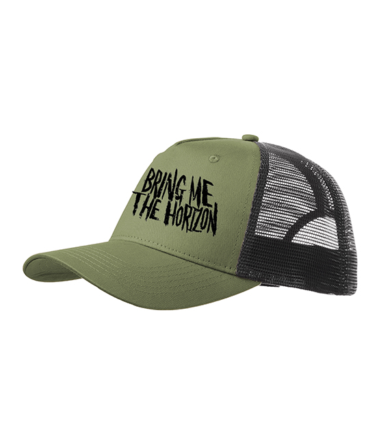 BRING ME THE HORIZON - Logo Black - olivovočierna sieťkovaná šiltovka model "Trucker Cap"