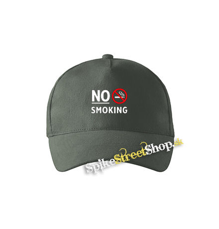 NO SMOKING - Slogan - šiltovka vo farbe "tmavá bridlica"