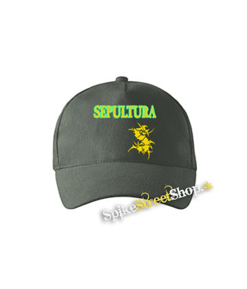 SEPULTURA - Brasil Flag Logo - šiltovka vo farbe "tmavá bridlica"