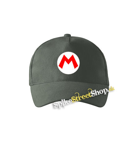 SUPER MARIO - Red Logo Crest - šiltovka vo farbe "tmavá bridlica"