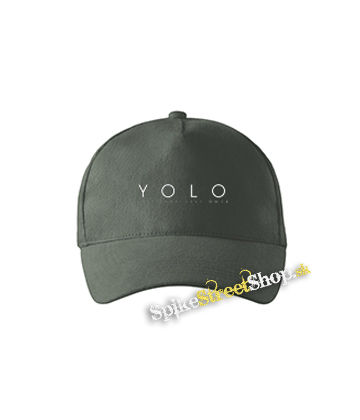 YOLO - You Only Live Once - šiltovka vo farbe "tmavá bridlica"