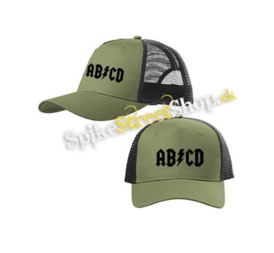 ABCD - olivovočierna sieťkovaná šiltovka model "Trucker Cap"
