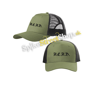 ACAB - Slogan Paint - olivovočierna sieťkovaná šiltovka model "Trucker Cap"