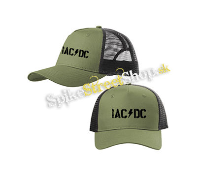 ACDC - Power Up Logo Big - olivovočierna sieťkovaná šiltovka model "Trucker Cap"