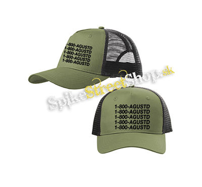 AGUST D - 1-800-AGUST D - olivovočierna sieťkovaná šiltovka model "Trucker Cap"