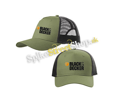 BLACK & DECKER - Logo - olivovočierna sieťkovaná šiltovka model "Trucker Cap"