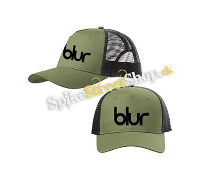BLUR - Logo - olivovočierna sieťkovaná šiltovka model "Trucker Cap"