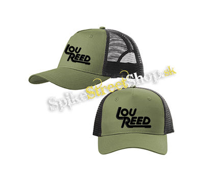 LOU REED - Logo - olivovočierna sieťkovaná šiltovka model "Trucker Cap"