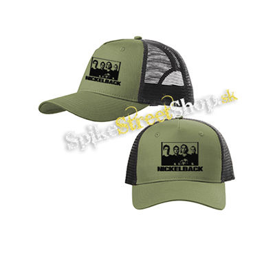 NICKELBACK - Logo & Band - olivovočierna sieťkovaná šiltovka model "Trucker Cap"