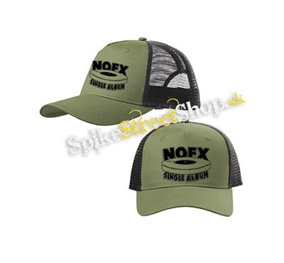 NOFX - Single Album - olivovočierna sieťkovaná šiltovka model "Trucker Cap"