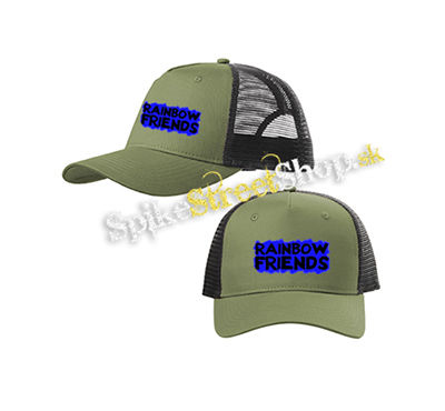 RAINBOW FRIENDS - olivovočierna sieťkovaná šiltovka model "Trucker Cap"