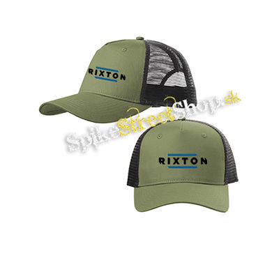 RIXTON - Logo - olivovočierna sieťkovaná šiltovka model "Trucker Cap"