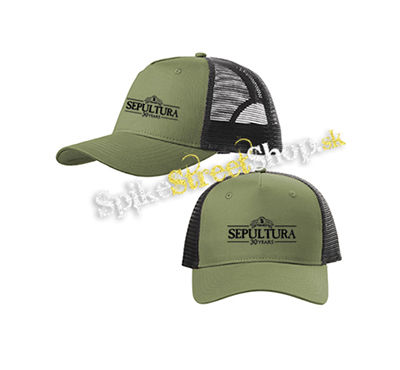 SEPULTURA - 30 Years - olivovočierna sieťkovaná šiltovka model "Trucker Cap"