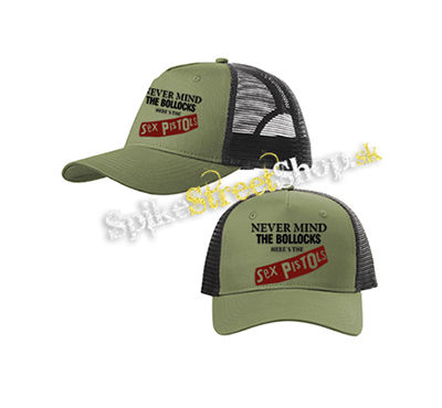 SEX PISTOLS - Never Mind The Bollocks - olivovočierna sieťkovaná šiltovka model "Trucker Cap"