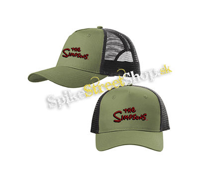 SIMPSONOVCI - Logo - olivovočierna sieťkovaná šiltovka model "Trucker Cap"